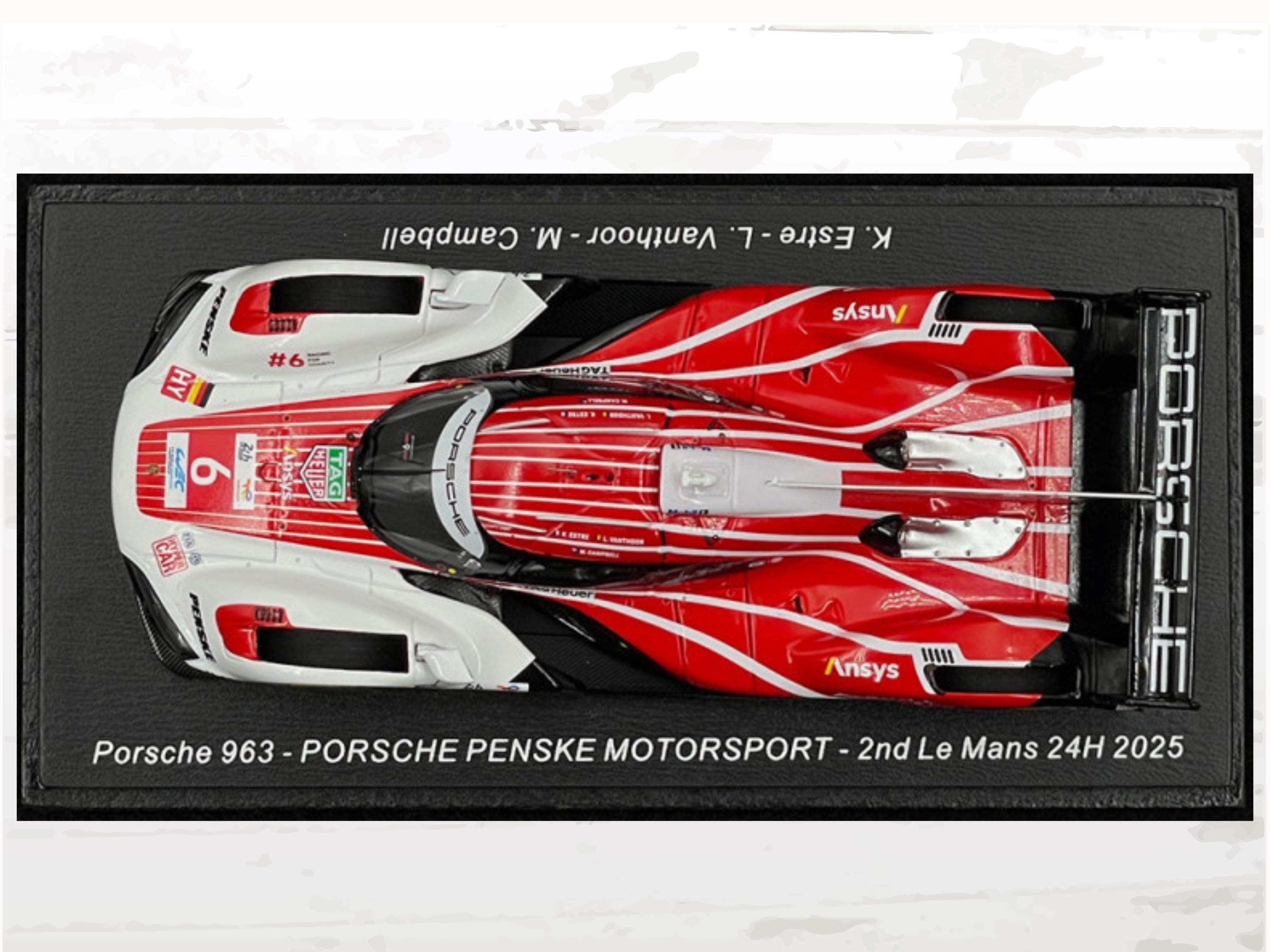 Porsche 963 No.6 2nd 24 Le Mans 2025 1:43 Scale Model – Porsche Penske Motorsport