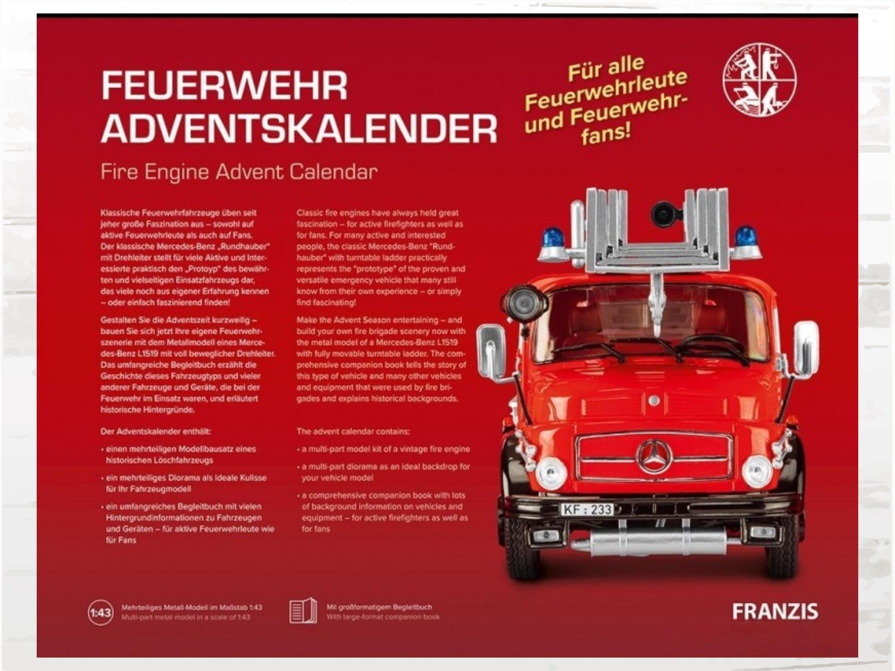 Mercedes-Benz Fire Truck Advent Calendar | 1:43 Model Kit