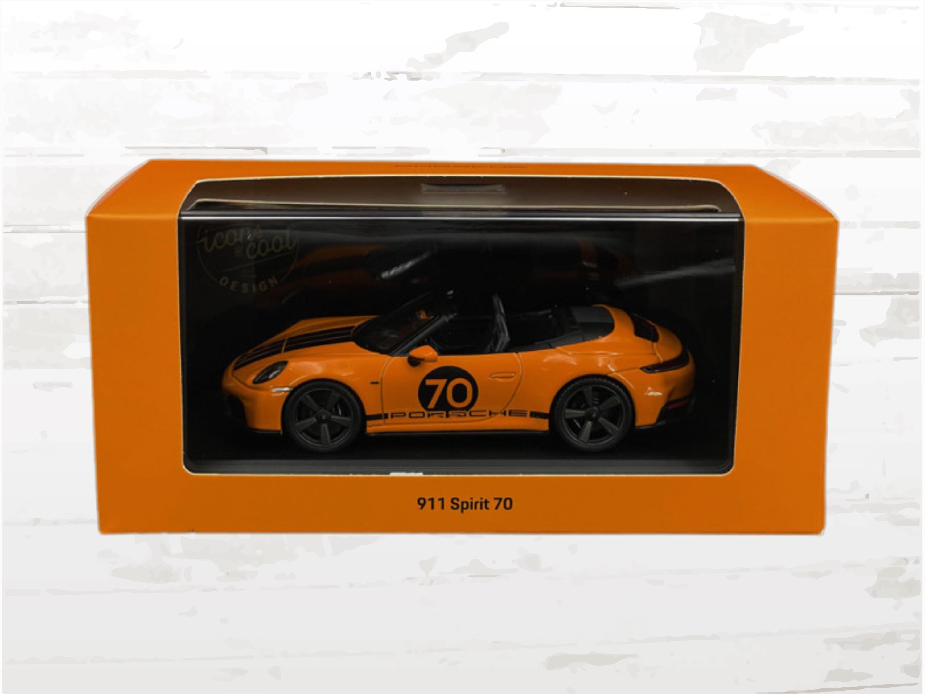 Porsche 911 Spirit 70 Cabriolet 2025 Signal Orange 1:43 Model Car