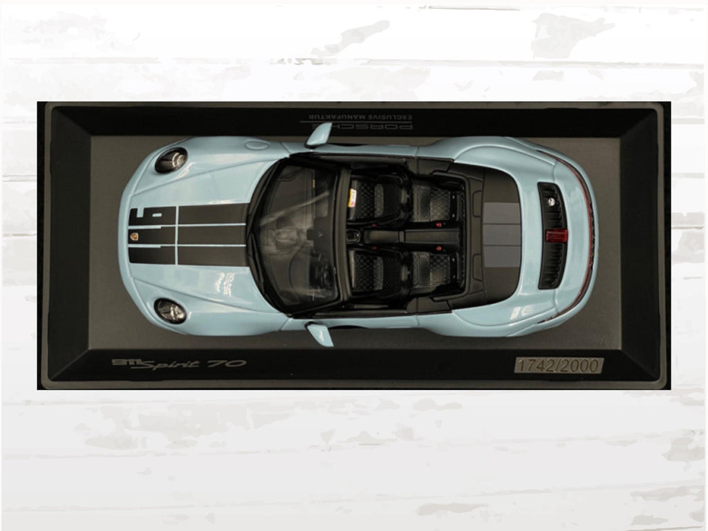 Porsche 911 Spirit 70 Type 992 Cabriolet 2025 Messen Blue 1/43, Limited Edition model