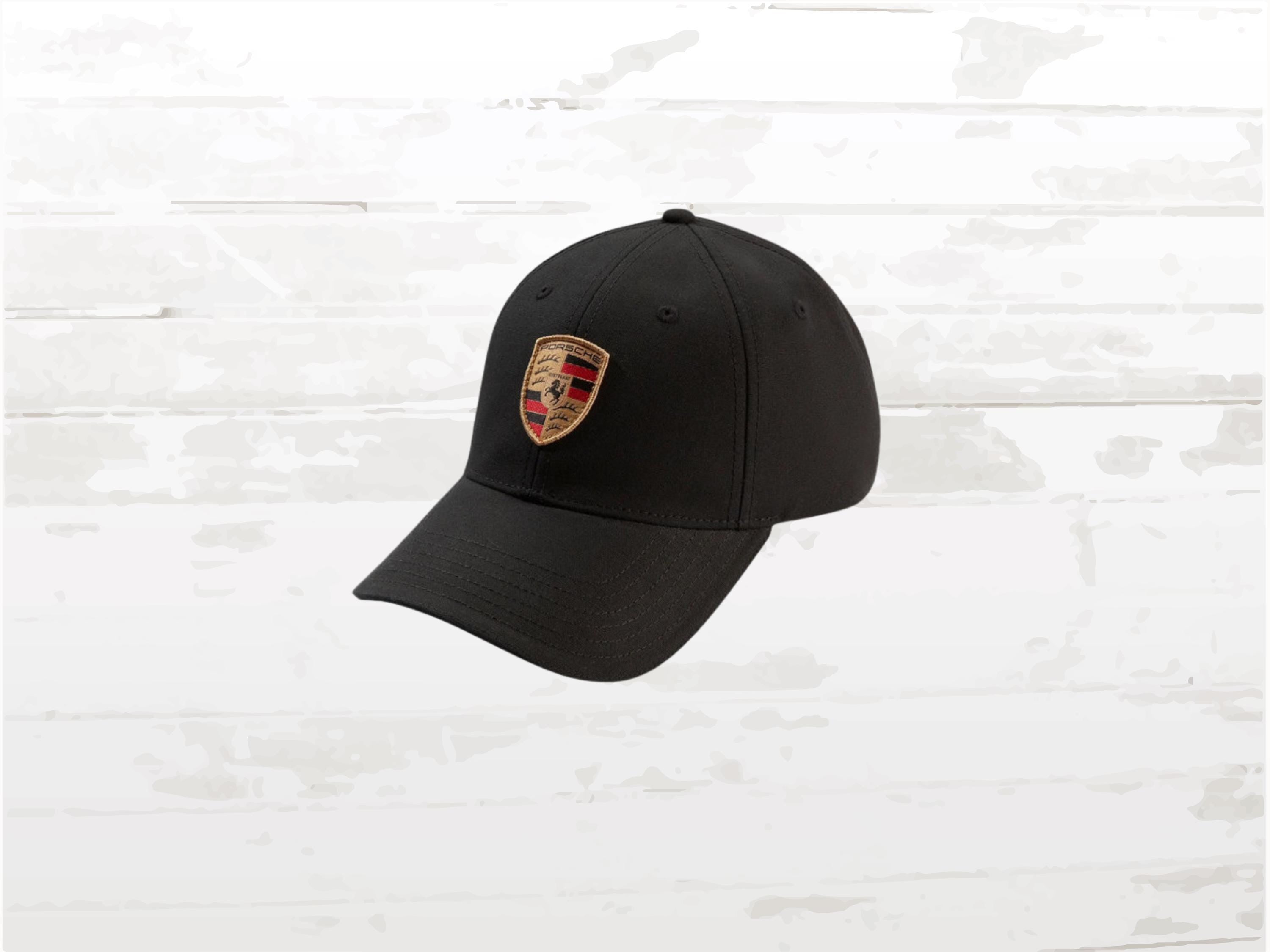 Porsche Essential Baseball Cap Black – Embroidered Crest I Cotton Hat