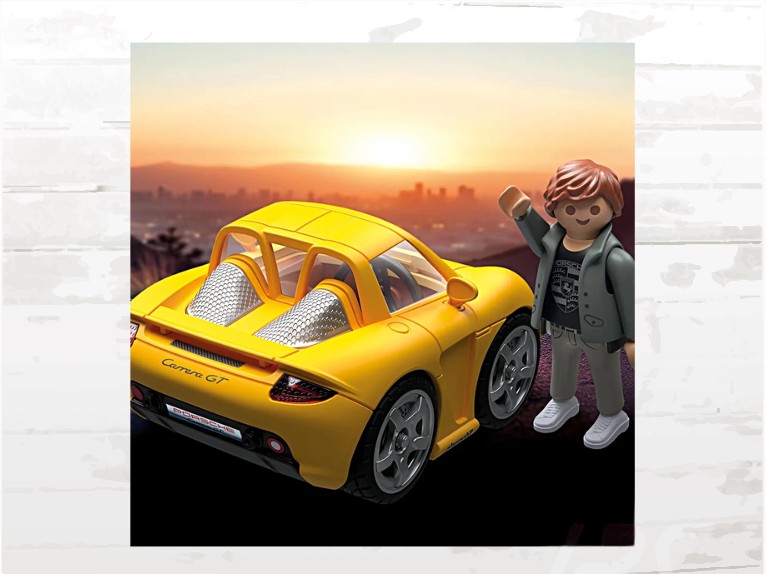 Playmobil Porsche Carrera GT: Speed Yellow Model Car, Removable Roof
