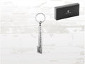 Porsche Panamera Silver Keyring, Metal Logo Keychain