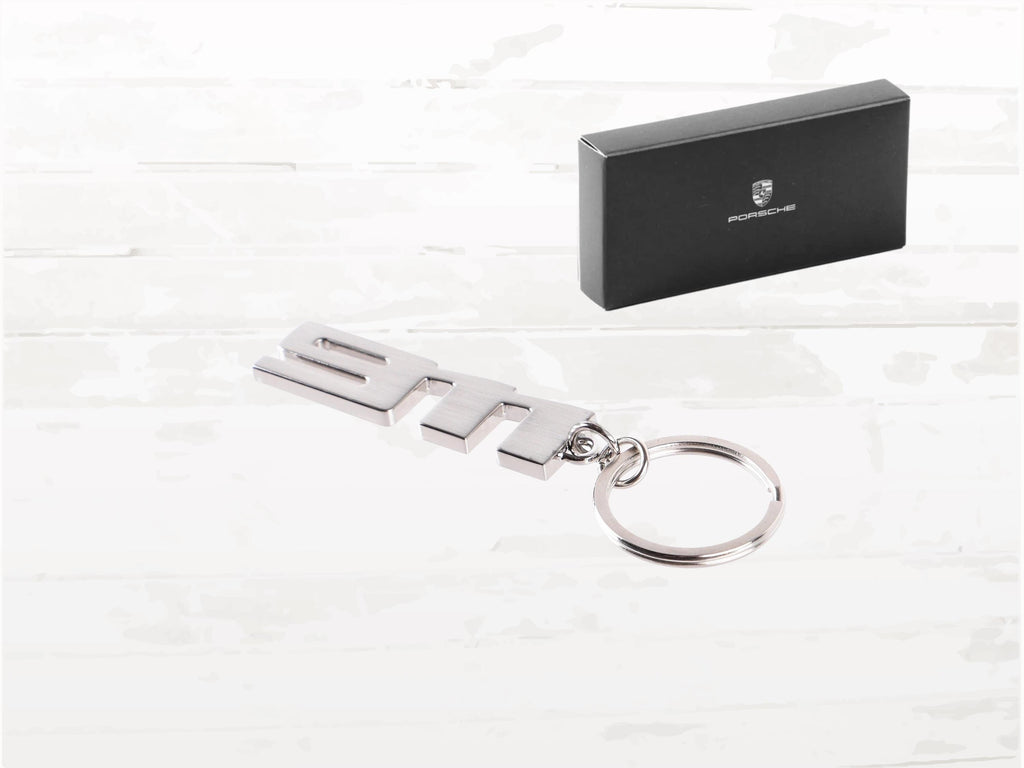Porsche 911 Silver Keyring | Monogram Metal Keychain