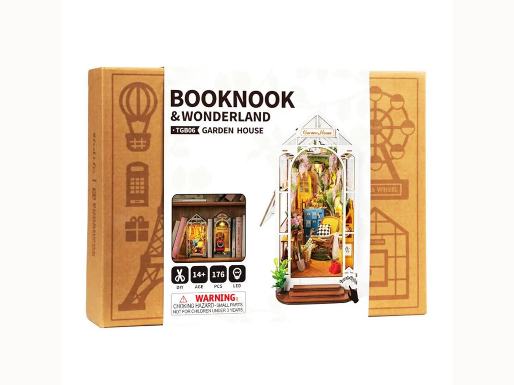 DIY Garden Book Nook Kit: Greenhouse Shelf Insert, French Style Miniature