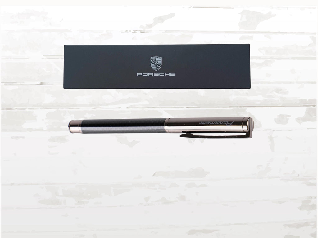 Porsche Panamera Rollerball Pen | Dark Grey Carbon Design | Refined Gift Car lovers