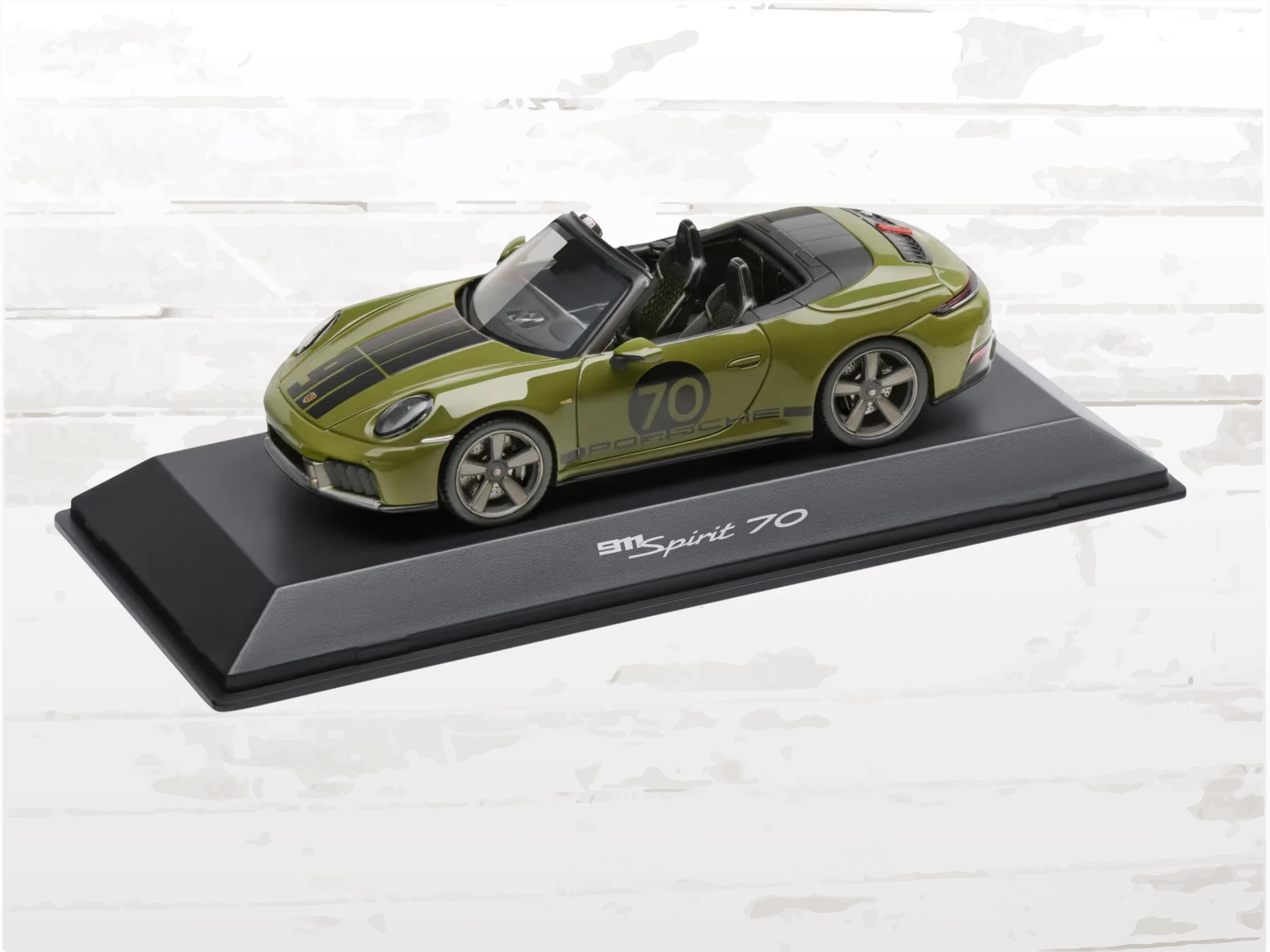 Porsche 911 Spirit 70 Cabriolet 2025 Olive Neo 1:43 Model Car