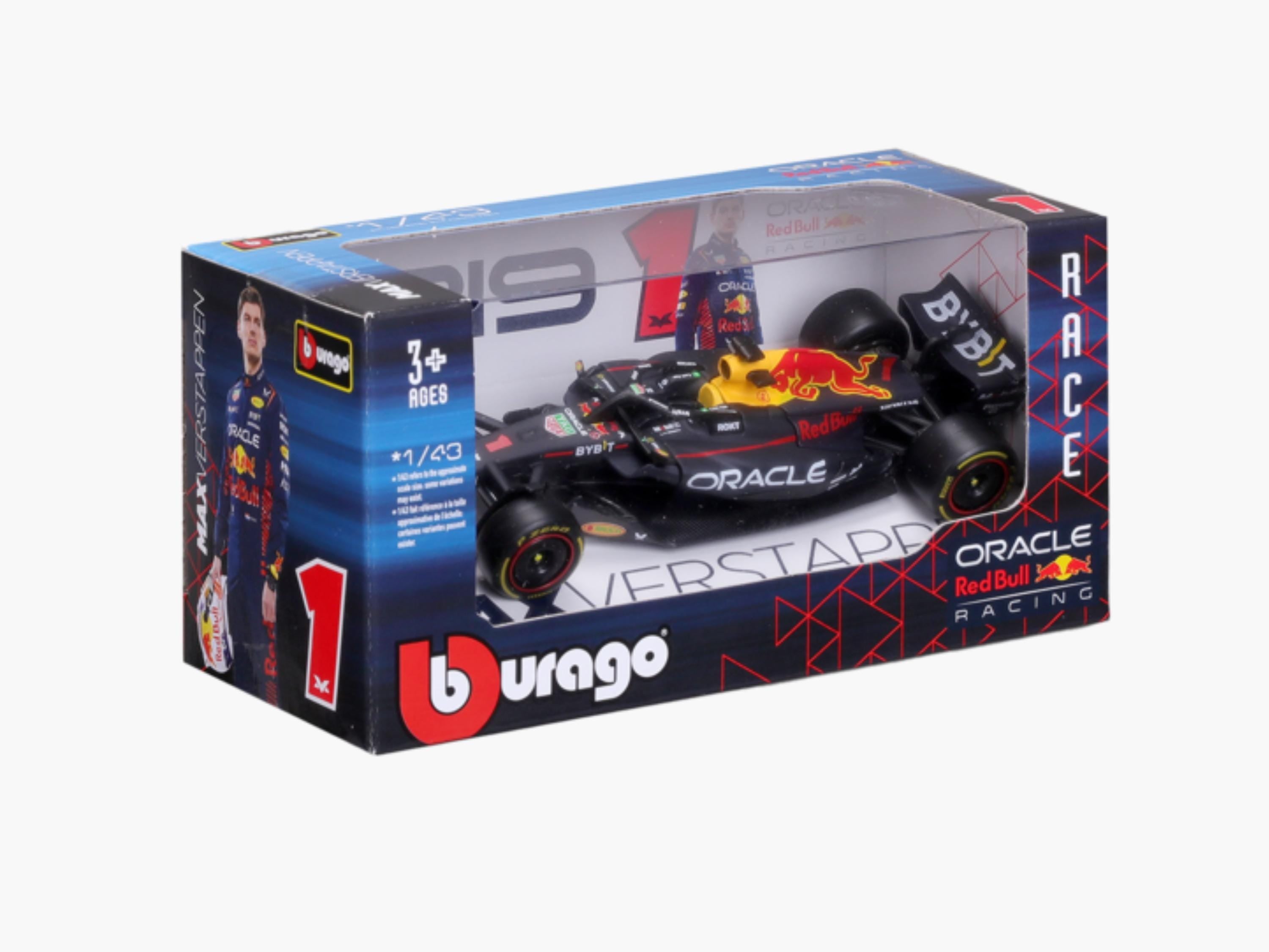 Formula 1 Race Car Model Toy, 1:43 Scale 2023 - Collectible Miniature RB19, with Yellow Tires