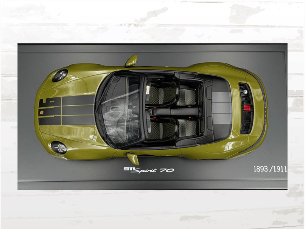 Porsche 911 Spirit 70 Type 992 Cabriolet 2025 Olive Neo 1:18 | Spark | Limited Edition