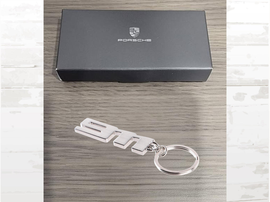 Porsche 911 Silver Keyring | Monogram Metal Keychain