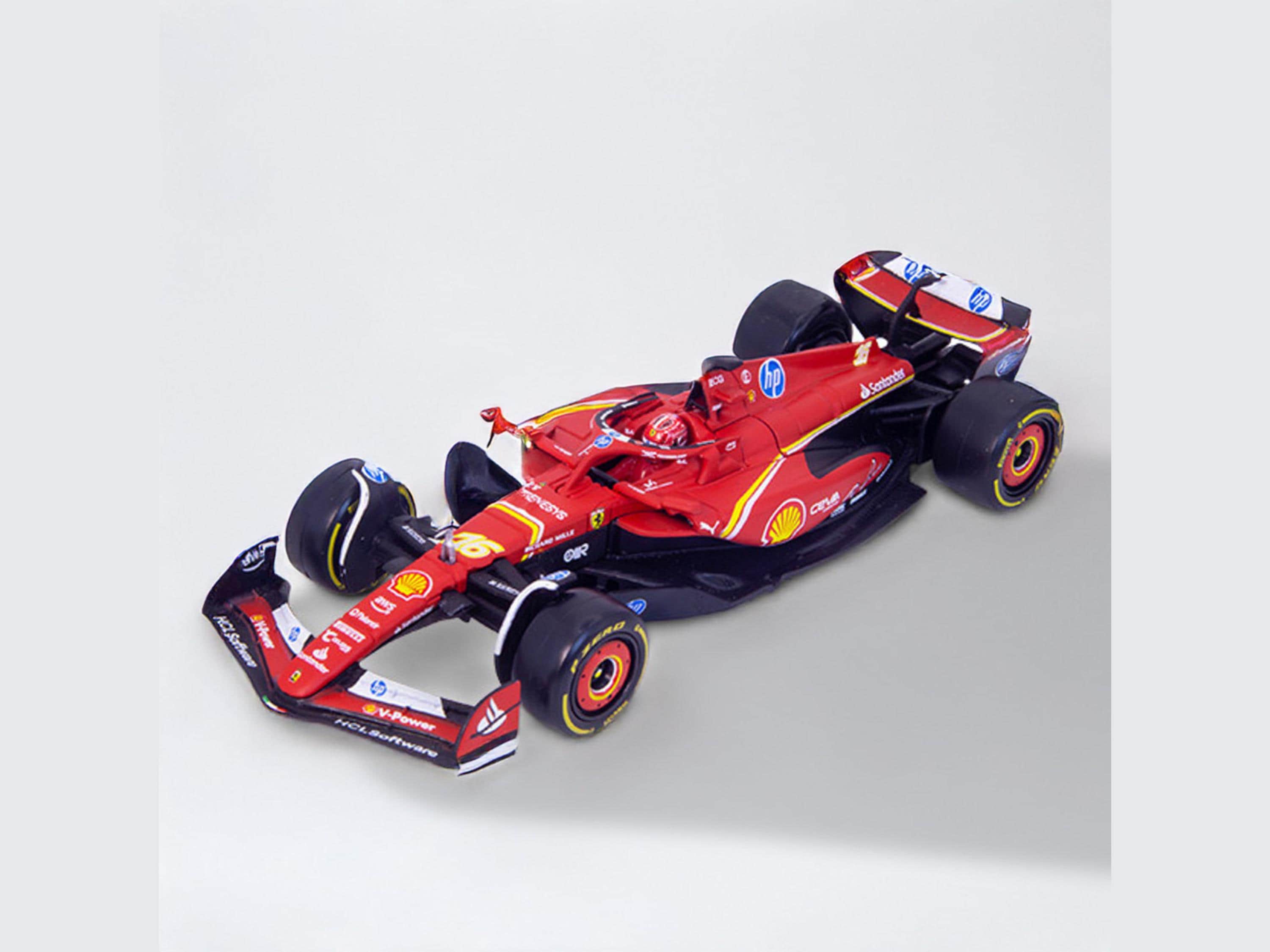 Ferrari SF-24 Leclerc F1 2024 Model Car 1:43 | Formula 1 Gift | Diecast Red Racing Collectible | Gift for Ferrari Fans