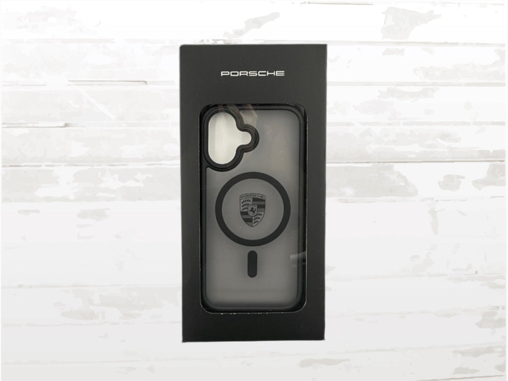 Porsche iPhone 17 Case I Customisable I Black Transparent MagSafe Cover
