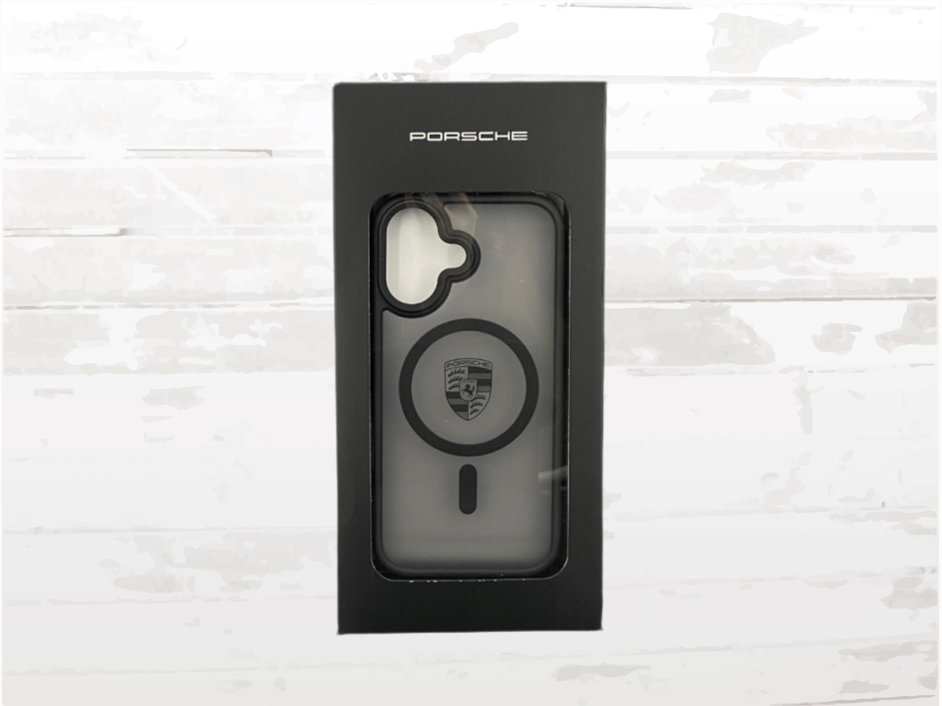 Porsche iPhone 17 Case I Customisable I Black Transparent MagSafe Cover