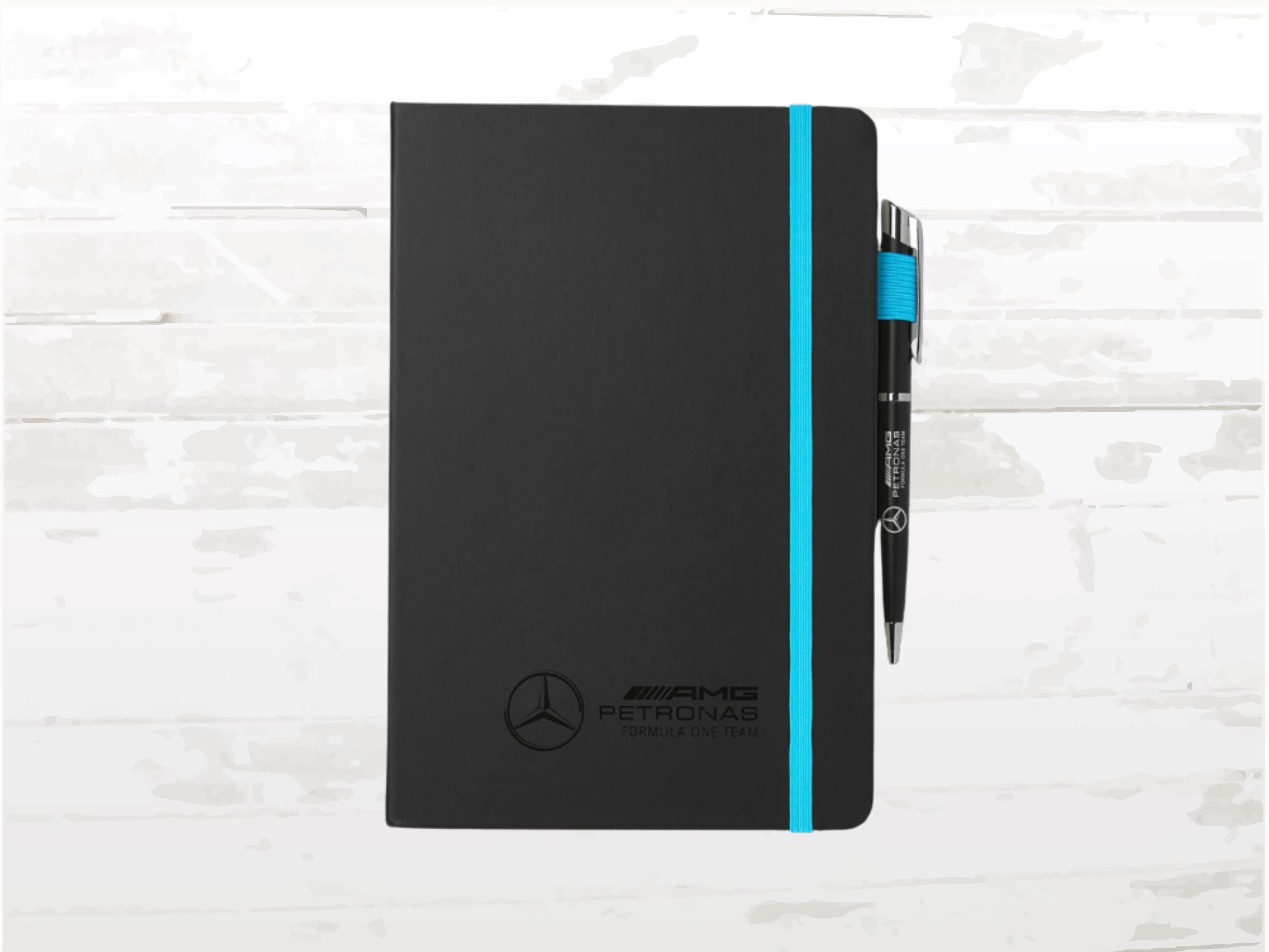 Mercedes AMG F1 Notepad with Pen: Hamilton/Russell Fan Stationery