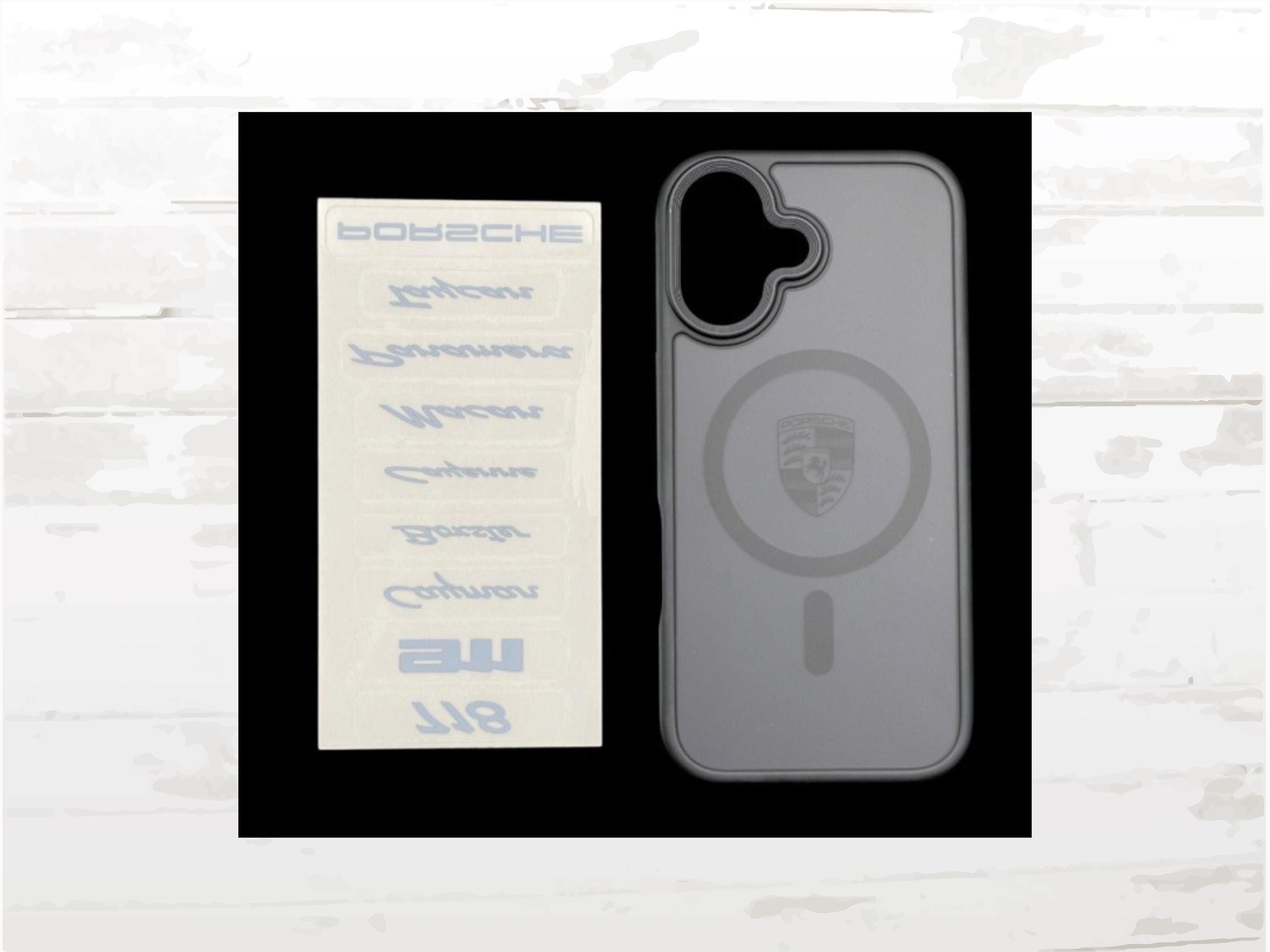 Porsche iPhone 17 Case I Customisable I Black Transparent MagSafe Cover