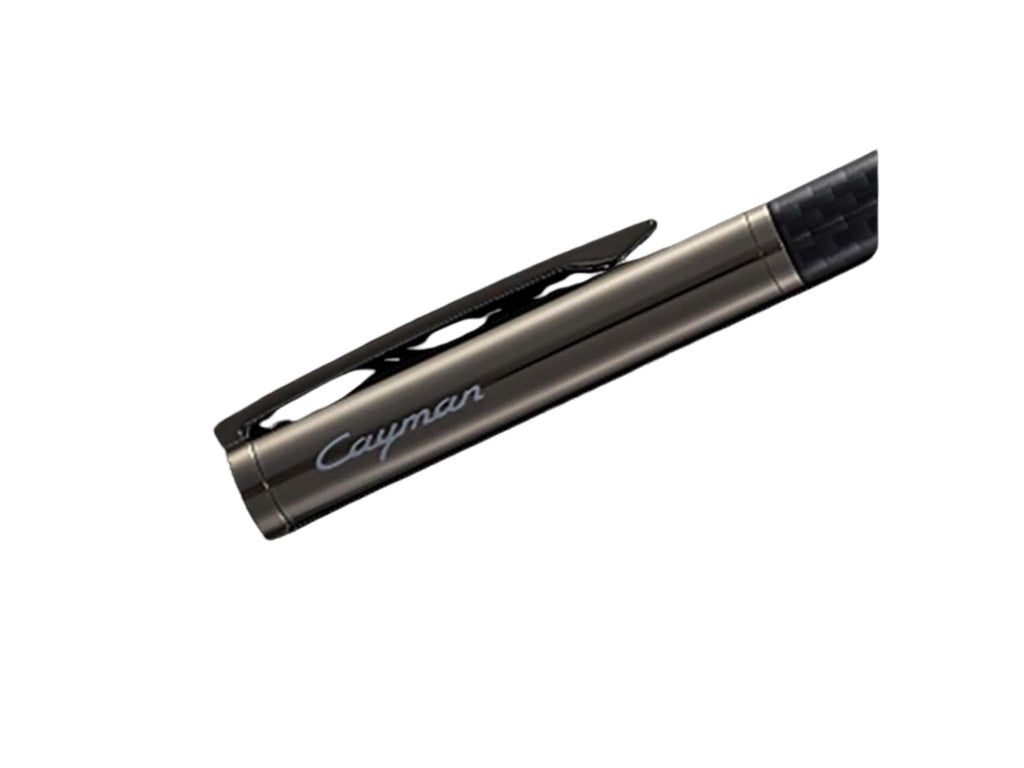 Porsche Cayman Rollerball Pen: Carbon Fiber Design, Dark Grey Metallic