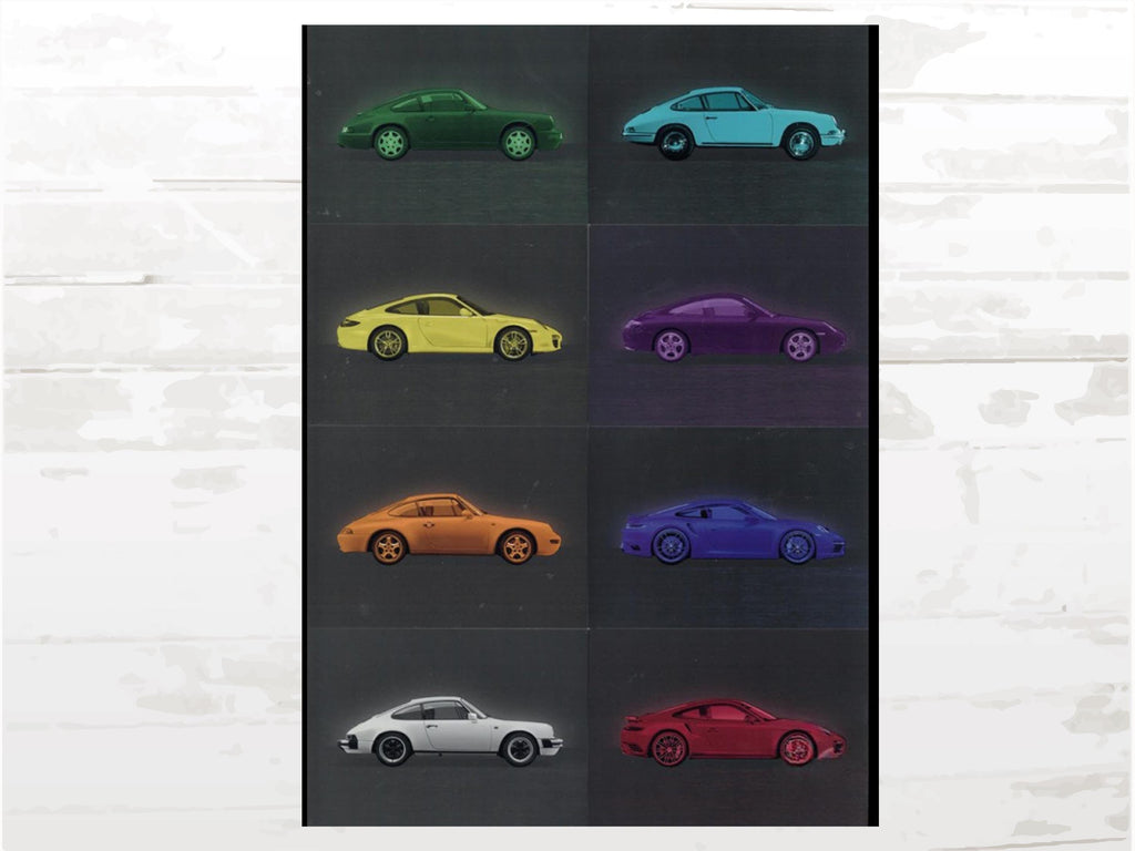 Porsche 911 Postcard Set: Vintage Car Collector Gift I featuring iconic Porsche 911 models from 901 to 992.