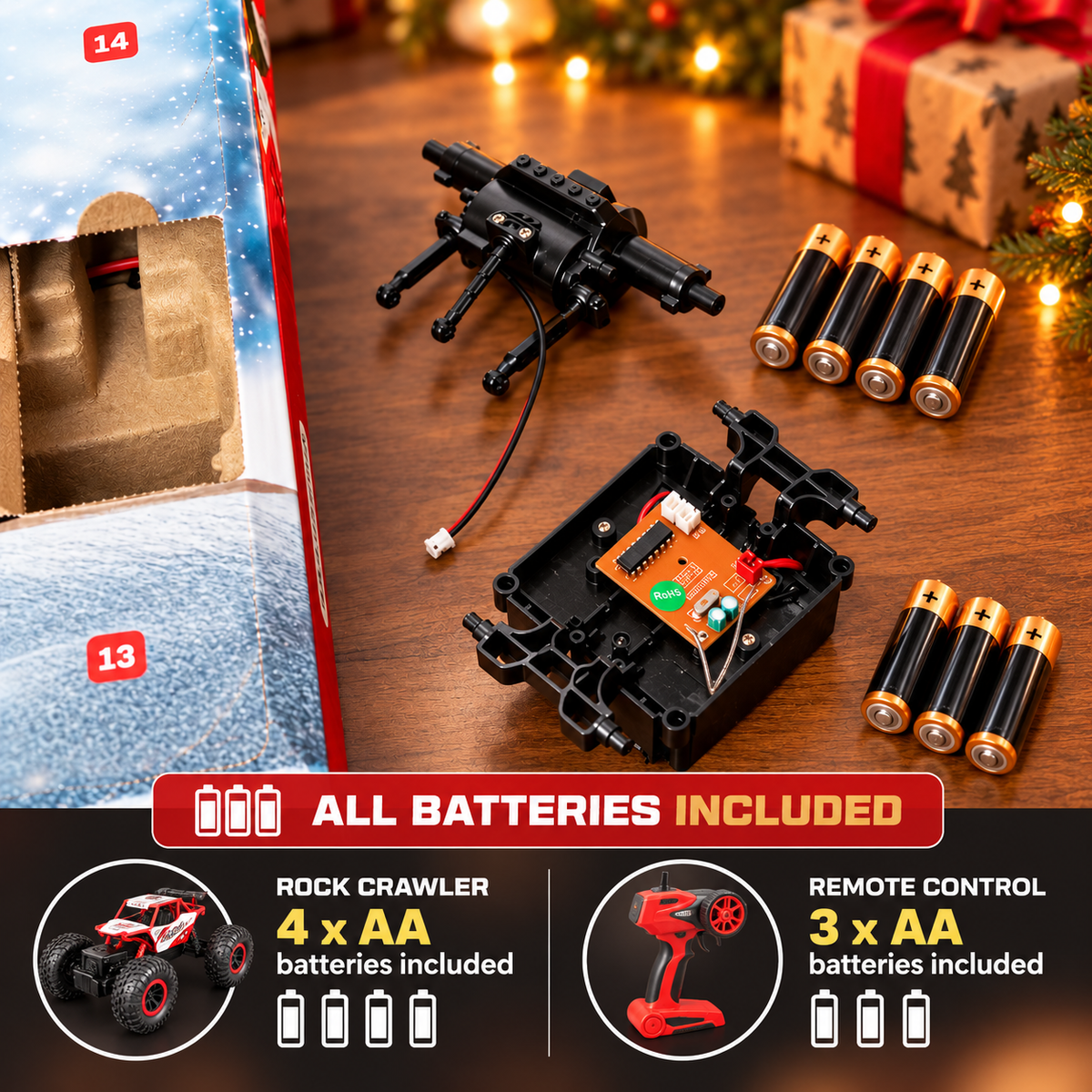 RED5 Remote Control Rock Crawler Car Advent Calendar – Build Your Own 1:18 Scale RC Truck | 24-Day Christmas Countdown