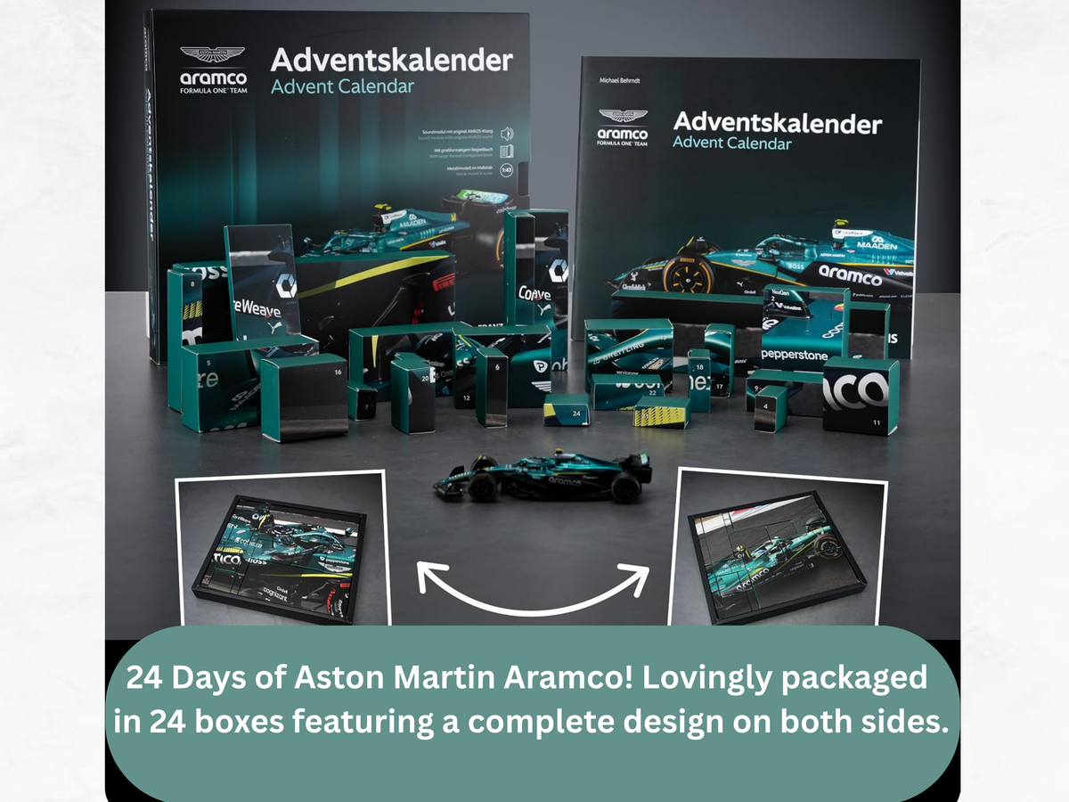 Aston Martin Racing F1 Advent Calendar 2026 | 1:43 Die-Cast AMR25 Model | 24-Day Build Kit