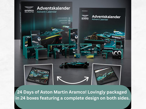 Aston Martin Racing F1 Advent Calendar 2026 | 1:43 Die-Cast AMR25 Model | 24-Day Build Kit