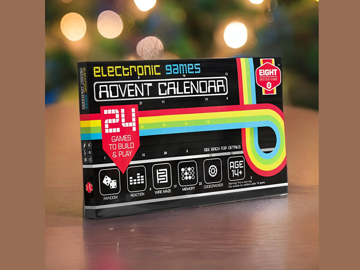 Electronic Games Advent Calendar | STEM DIY Kit for Teens 14+ | Build 24 Games
