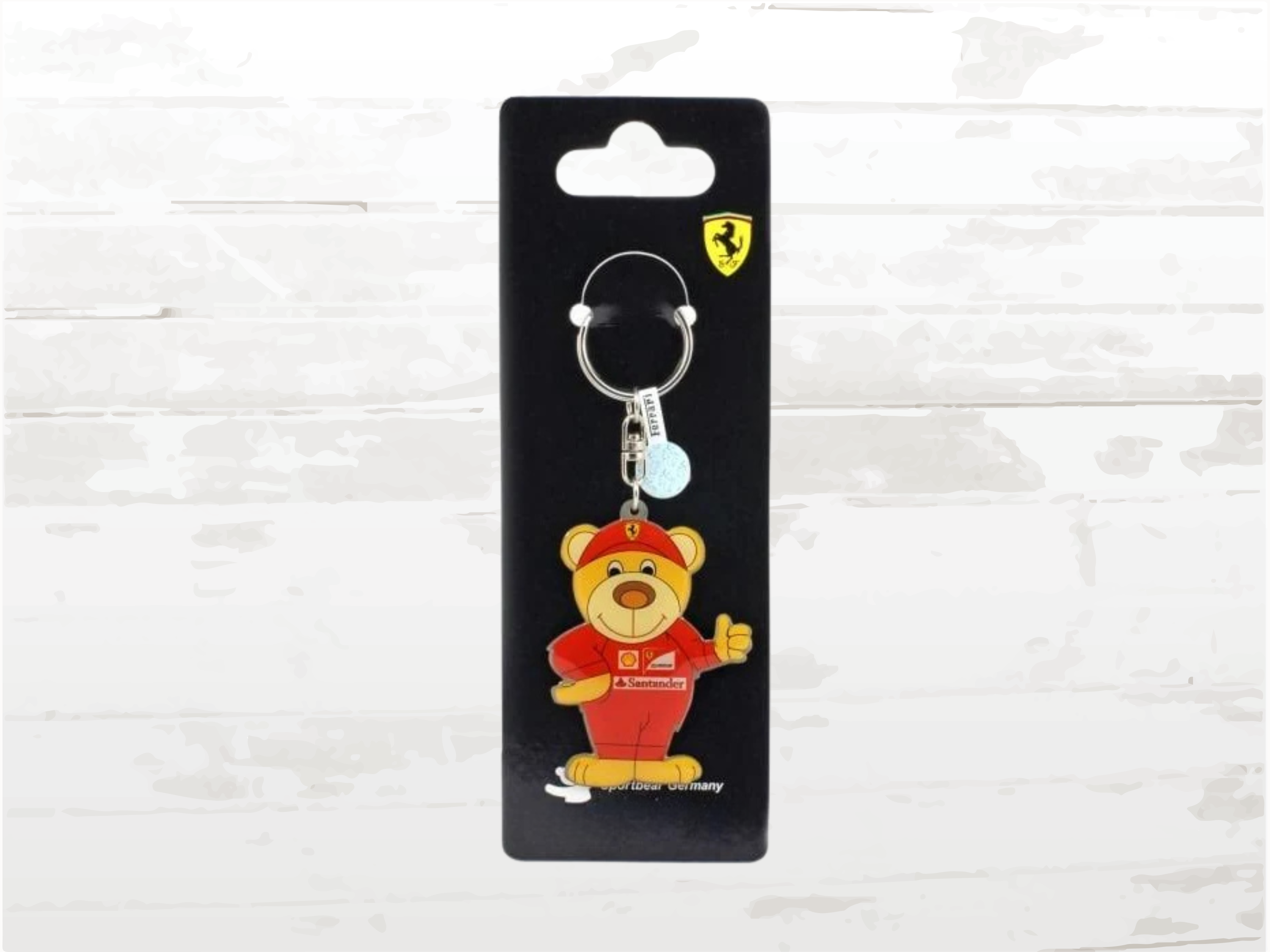 Ferrari Teddy Bear Keyring Red | F1 Racing Keychain | Collectible Gift