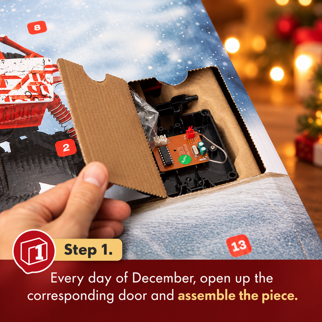 RED5 Remote Control Rock Crawler Car Advent Calendar – Build Your Own 1:18 Scale RC Truck | 24-Day Christmas Countdown
