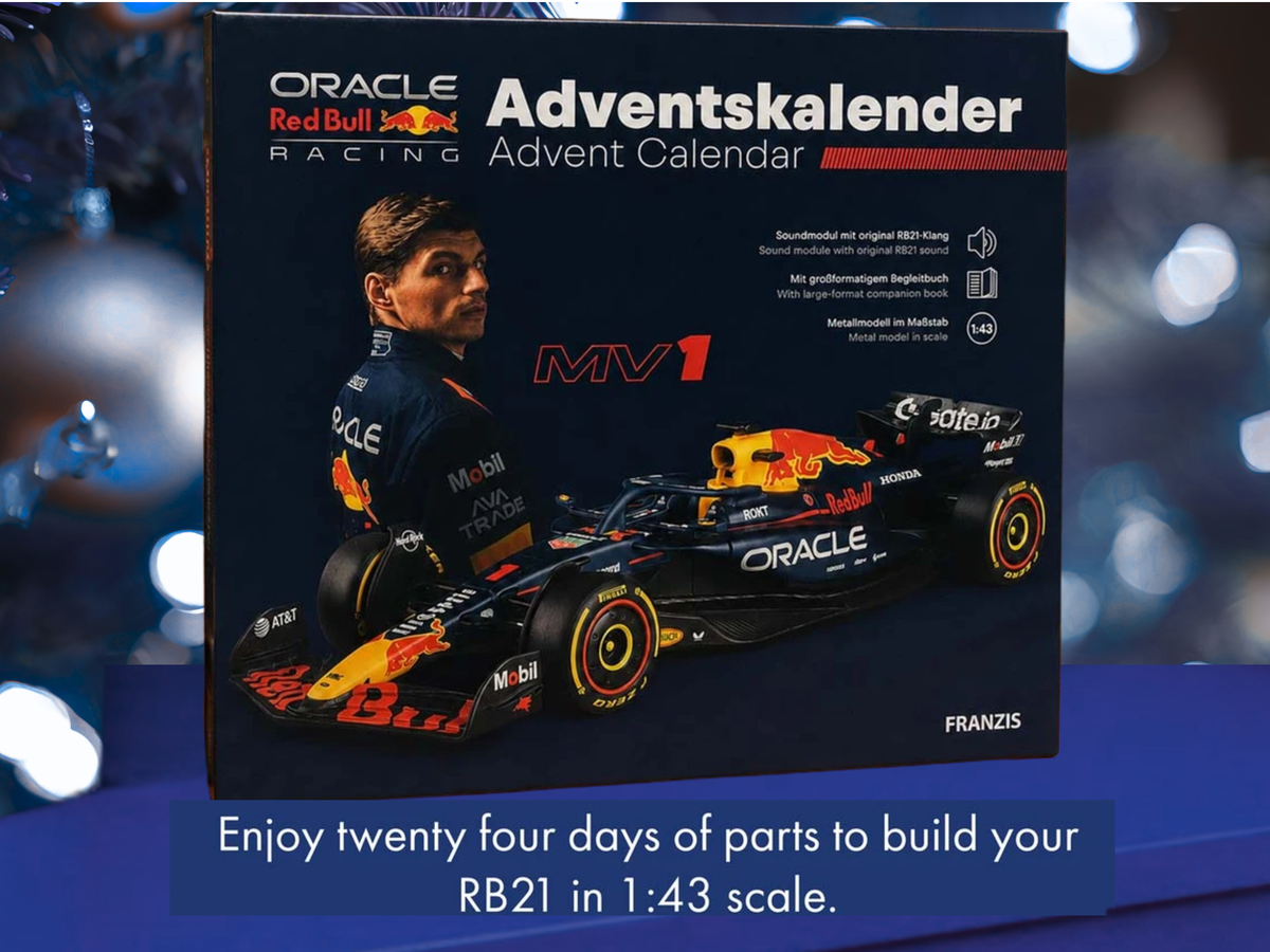 Red Bull Racing RB21 F1 Advent Calendar 2026 | 1:43 Die-Cast Model Kit | 24-Day Build