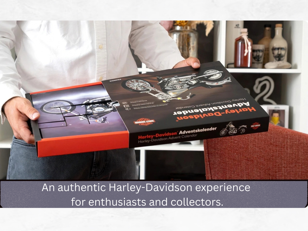 Harley-Davidson FXST Softail 1984 Advent Calendar | 1:18 Scale Model Kit with Sound | Franzis 67284