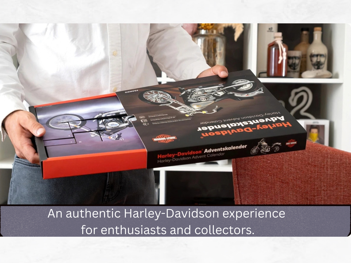 Harley-Davidson FXST Softail 1984 Advent Calendar | 1:18 Scale Model Kit with Sound | Franzis 67284