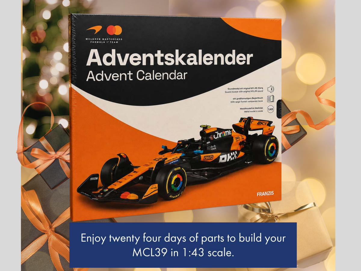 McLaren F1 Advent Calendar 2026 | 1:43 Die-Cast Model Car MCL39 | 24-Day Build Kit