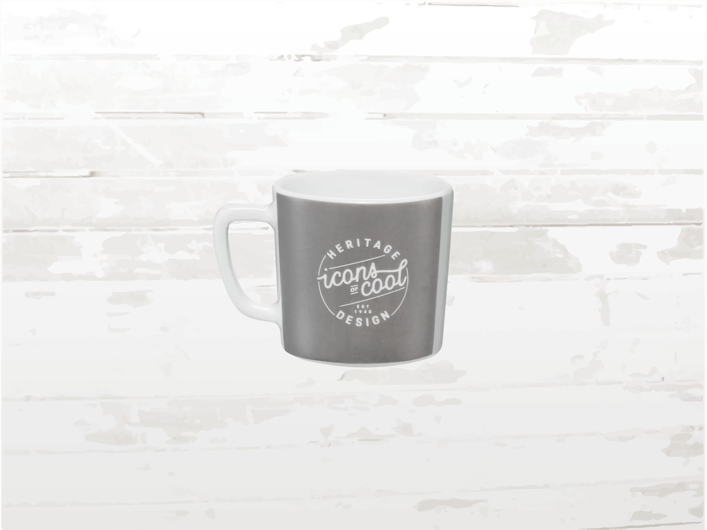 Porsche 911 Sport Classic Espresso Cup: Matte Grey Porcelain Collector Mug