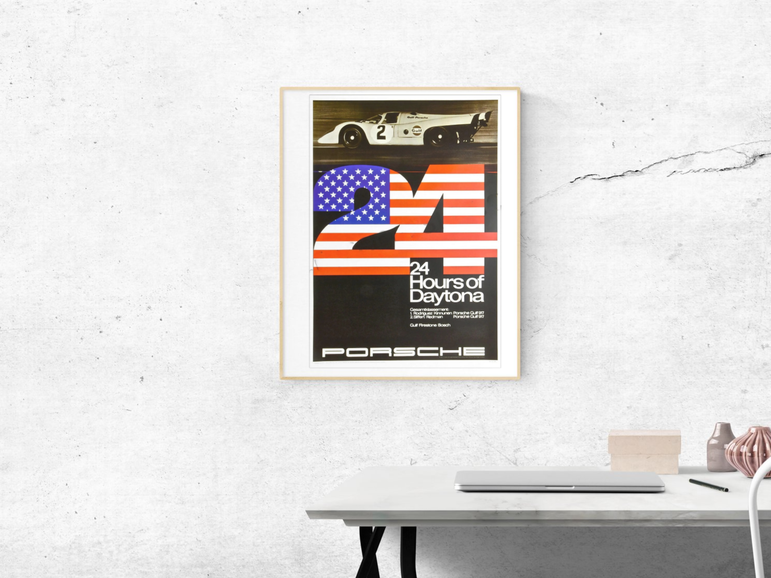 Porsche Poster 917K Daytona, 24 hr of Daytona USA victory in 1970
