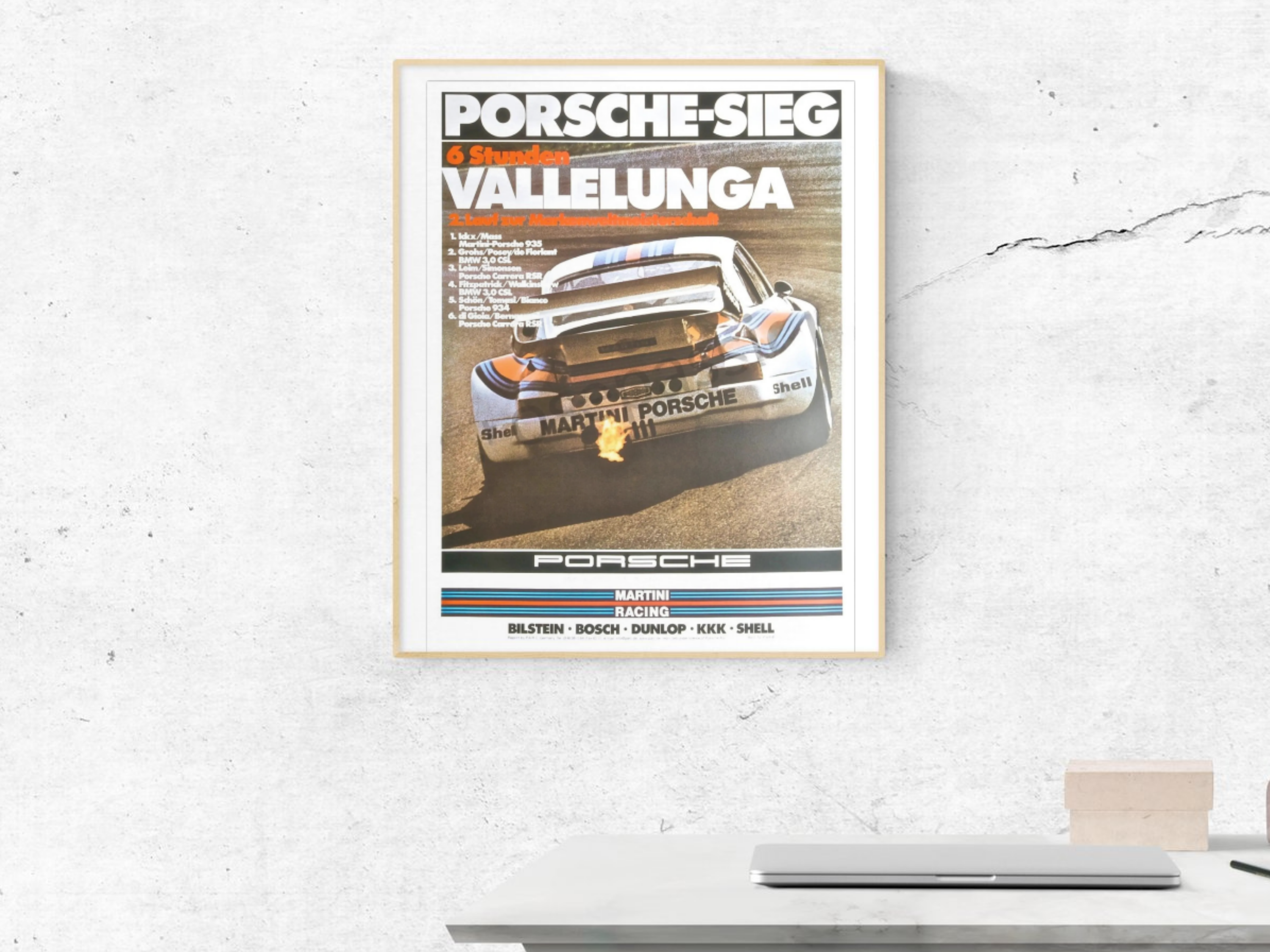 Porsche Poster,Model 6h of Vallelunga, 935 Martini Racing