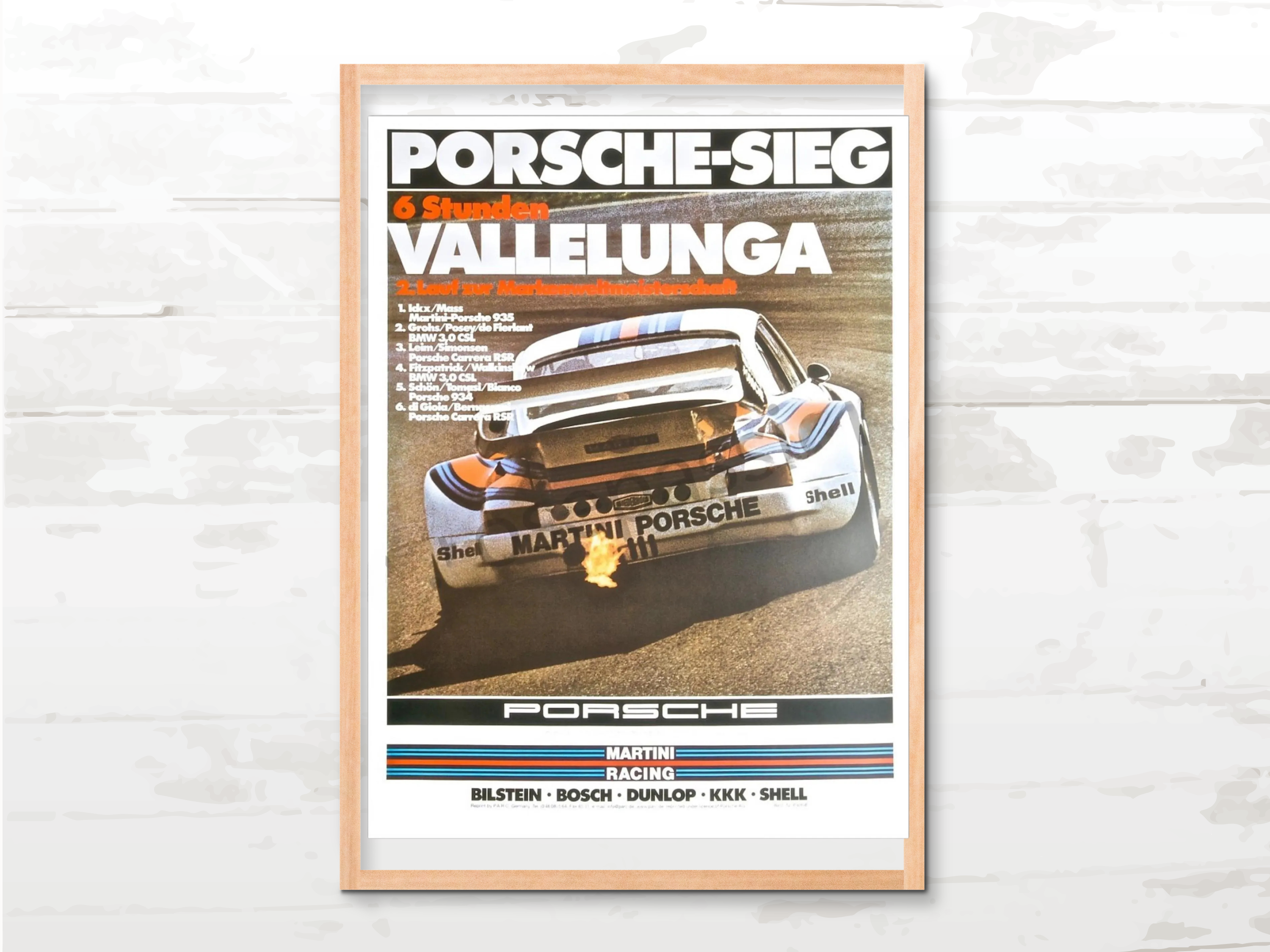 Porsche Poster,Model 6h of Vallelunga, 935 Martini Racing