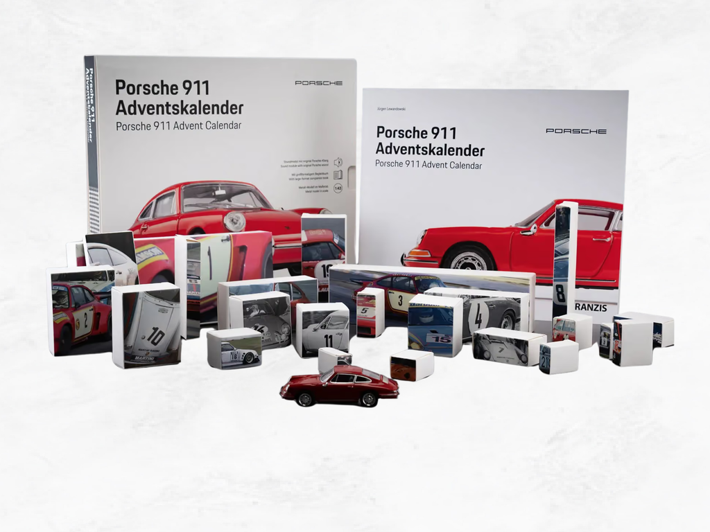 Porsche 911 Advent Calendar | Red | 1:43 Scale Model Kit with Engine Sound