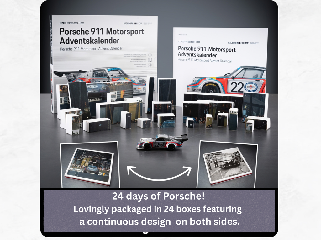 Porsche 911 Motorsport Advent Calendar | Carrera RSR Turbo 2.1 | 1:43 Scale Model Kit with Sound | Franzis 67275
