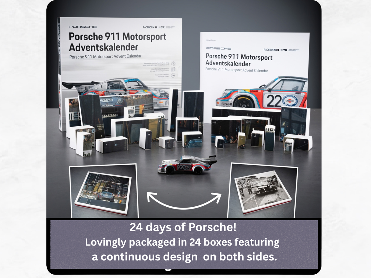 Porsche 911 Motorsport Advent Calendar | Carrera RSR Turbo 2.1 | 1:43 Scale Model Kit with Sound | Franzis 67275