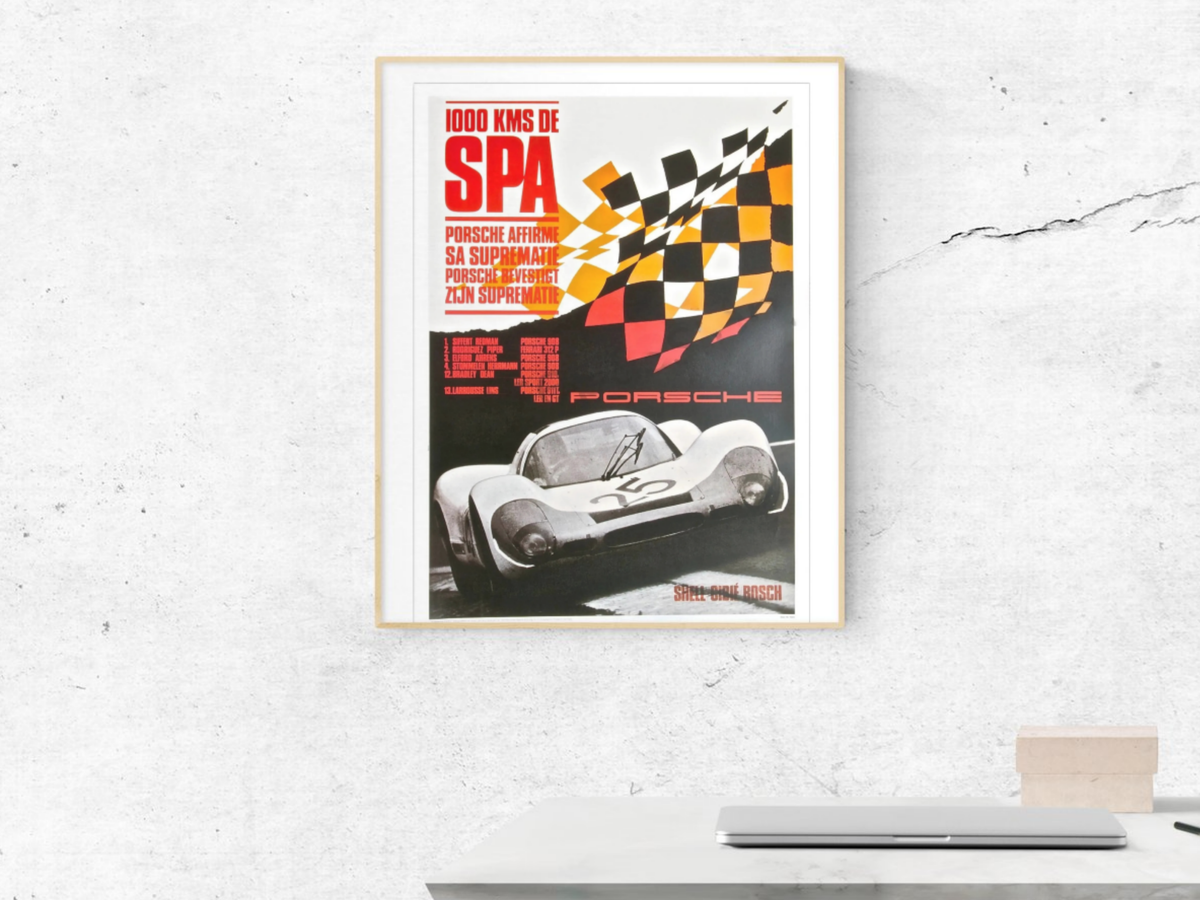 Porsche Poster – 1000 KM Spa | 910, 908 & 911 | Racing Memorabilia | 70x50 cm