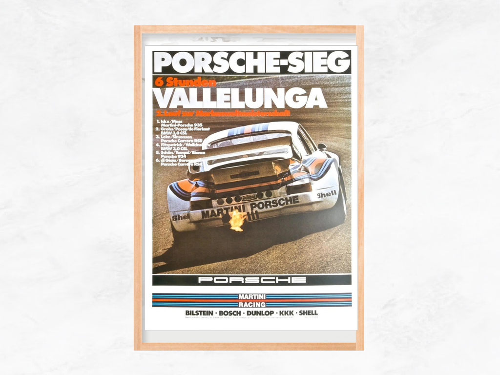 Porsche Poster – 935 Martini, 6 Hours of Vallelunga | Ickx & Mass | 70x50 cm