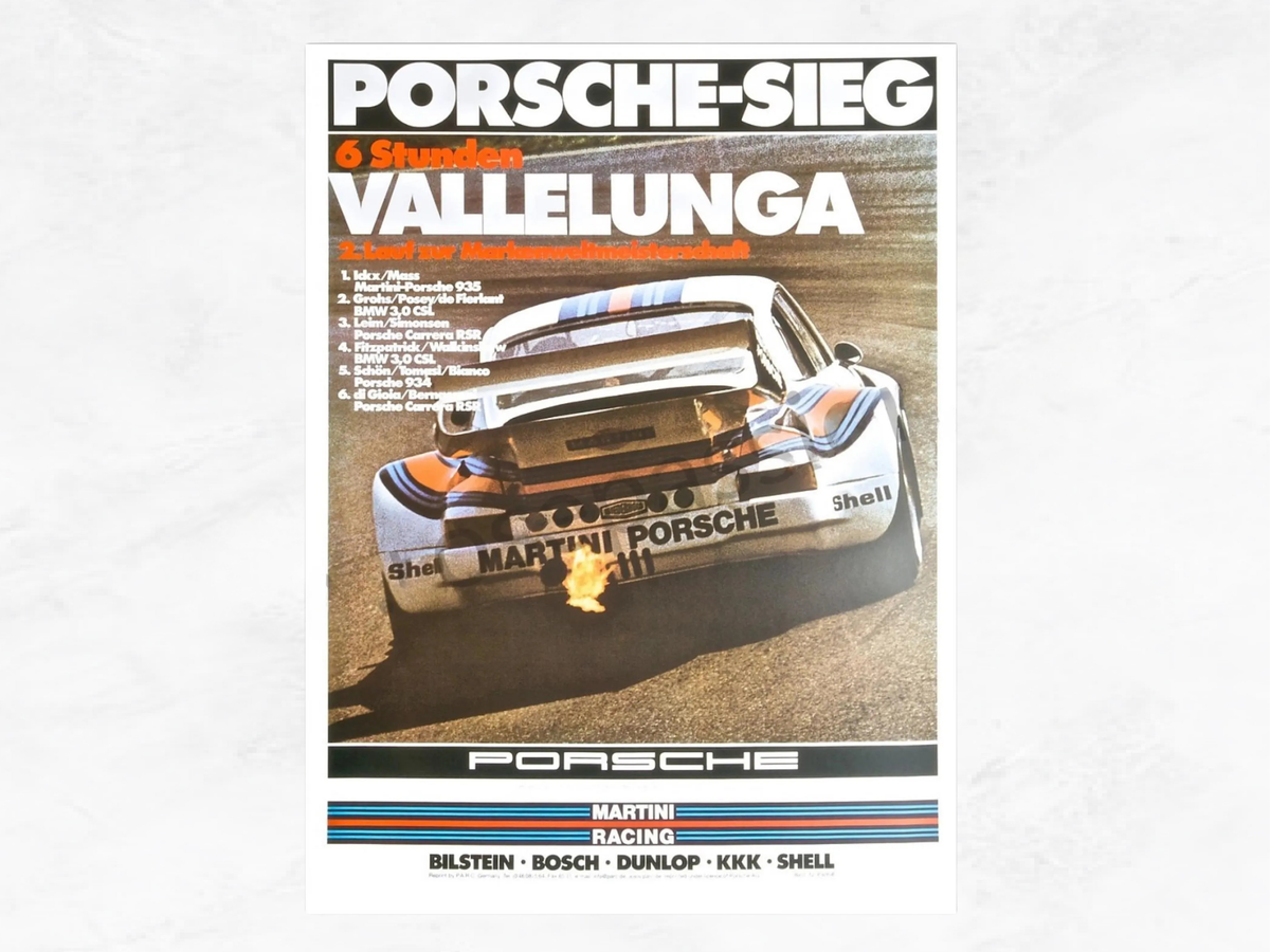 Porsche Poster – 935 Martini, 6 Hours of Vallelunga | Ickx & Mass | 70x50 cm