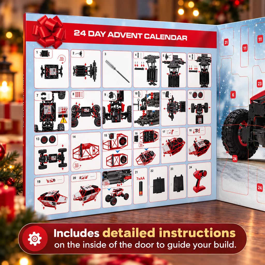 RED5 Remote Control Rock Crawler Car Advent Calendar – Build Your Own 1:18 Scale RC Truck | 24-Day Christmas Countdown