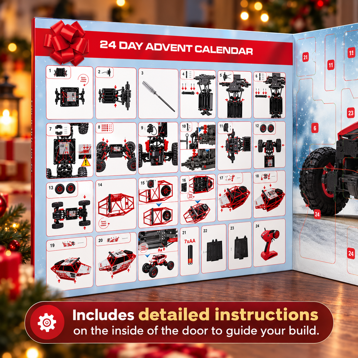 RED5 Remote Control Rock Crawler Car Advent Calendar – Build Your Own 1:18 Scale RC Truck | 24-Day Christmas Countdown