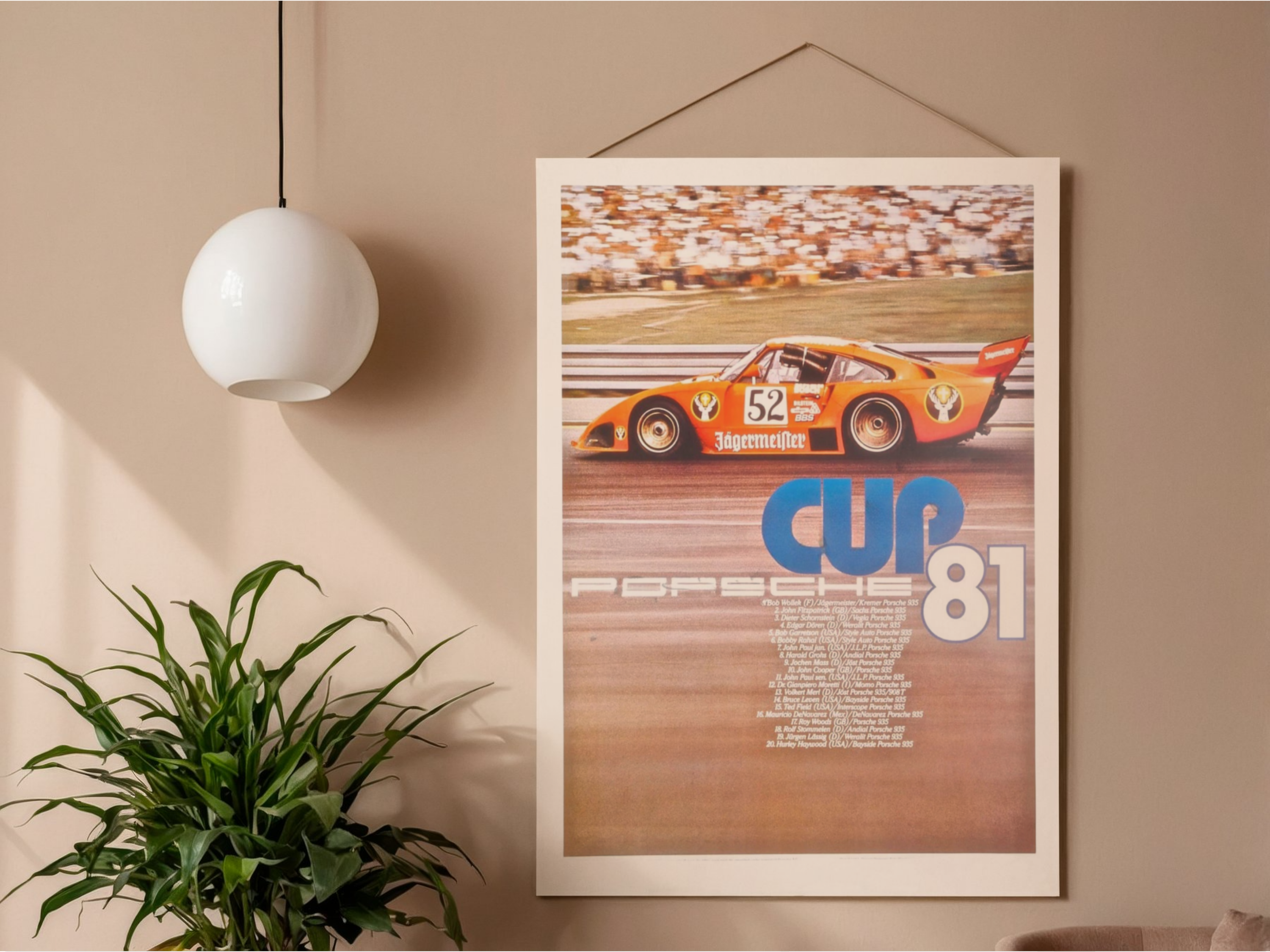 Porsche Poster 935 CUP 1981 Poster I Classic Racing Memorabili | Unique Gift for Car Fans