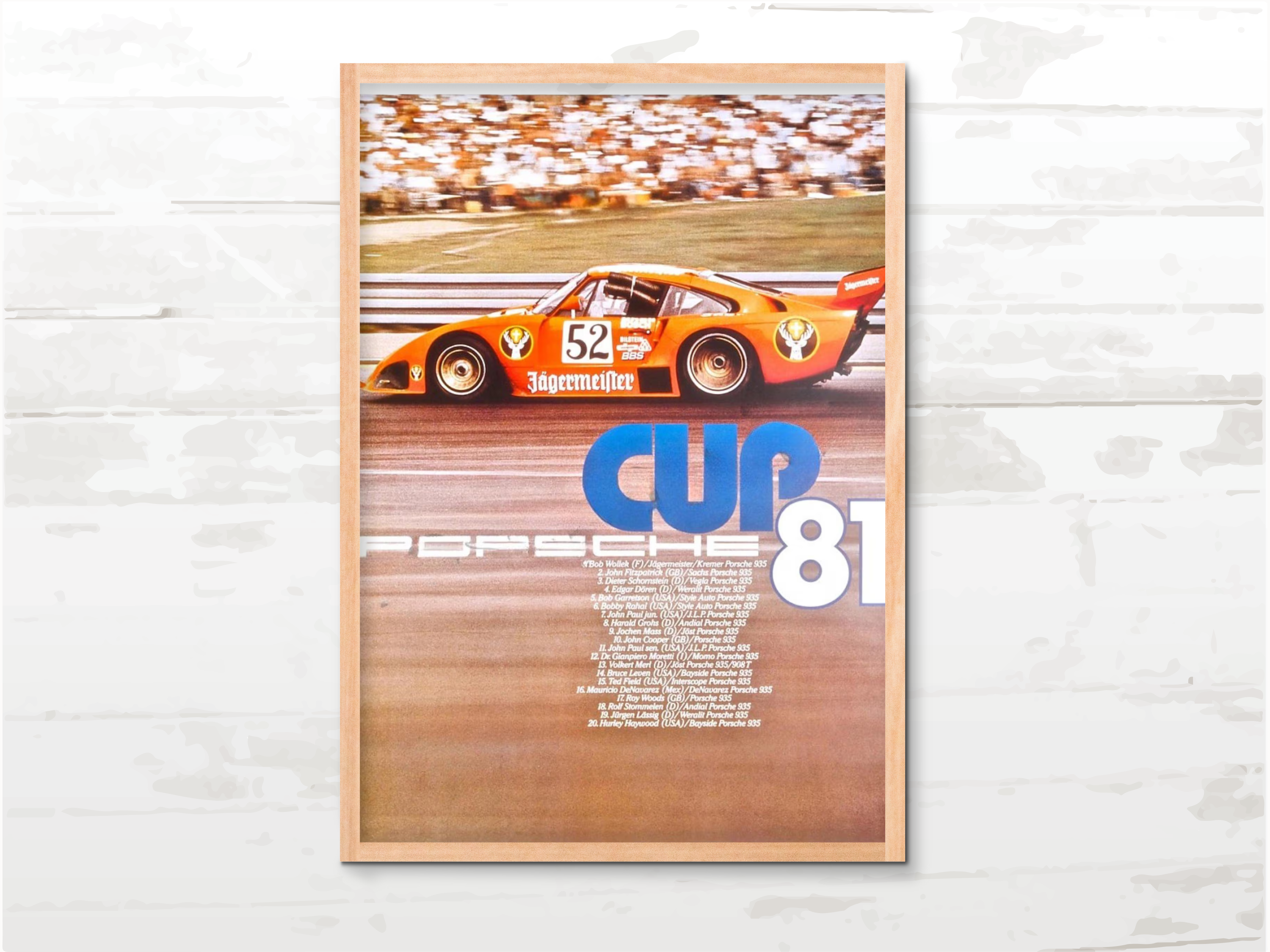 Porsche Poster 935 CUP 1981 Poster I Classic Racing Memorabili | Unique Gift for Car Fans