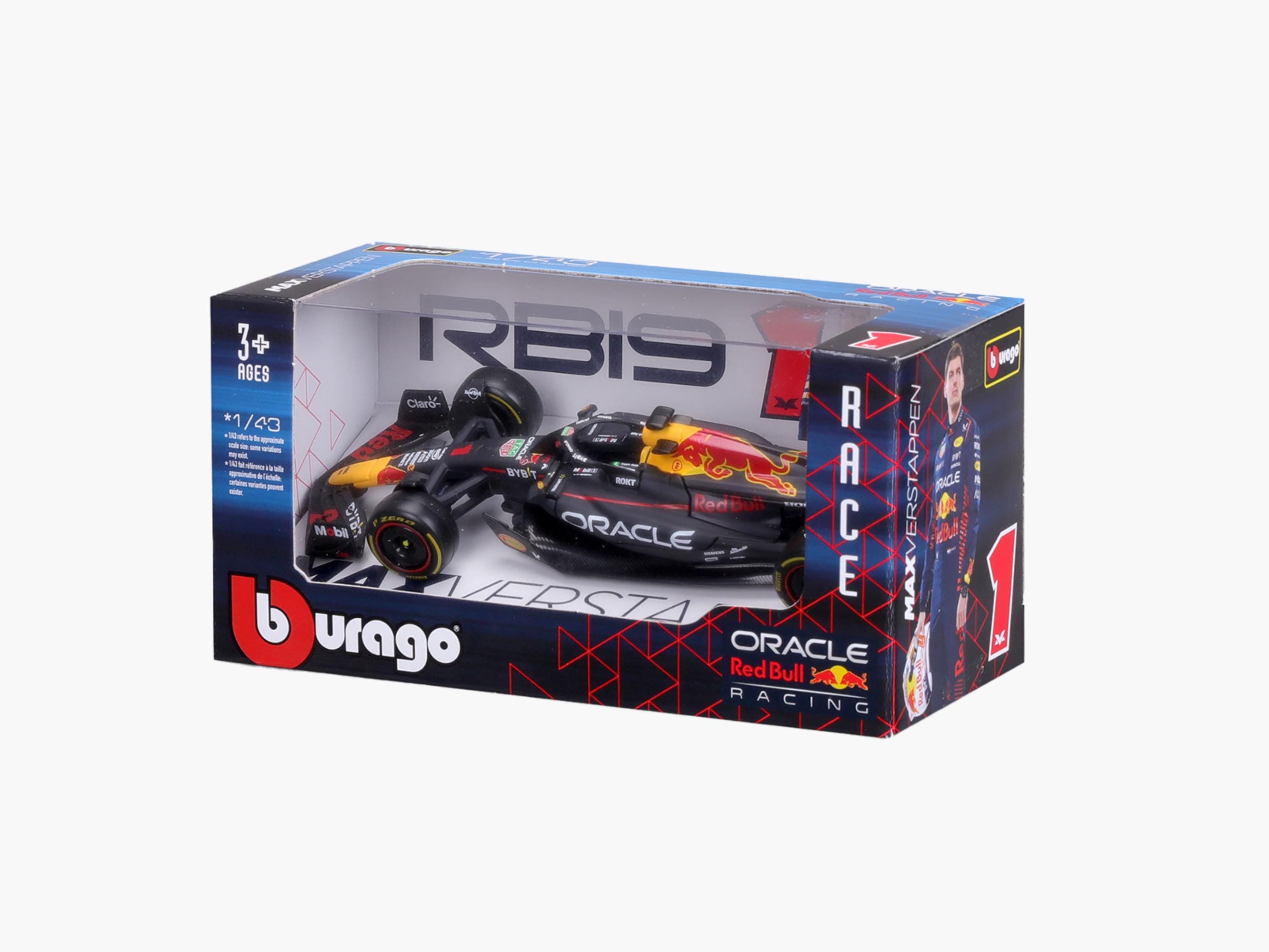 Formula 1 Race Car Model Toy, 1:43 Scale 2023 - Collectible Miniature RB19, with Yellow Tires