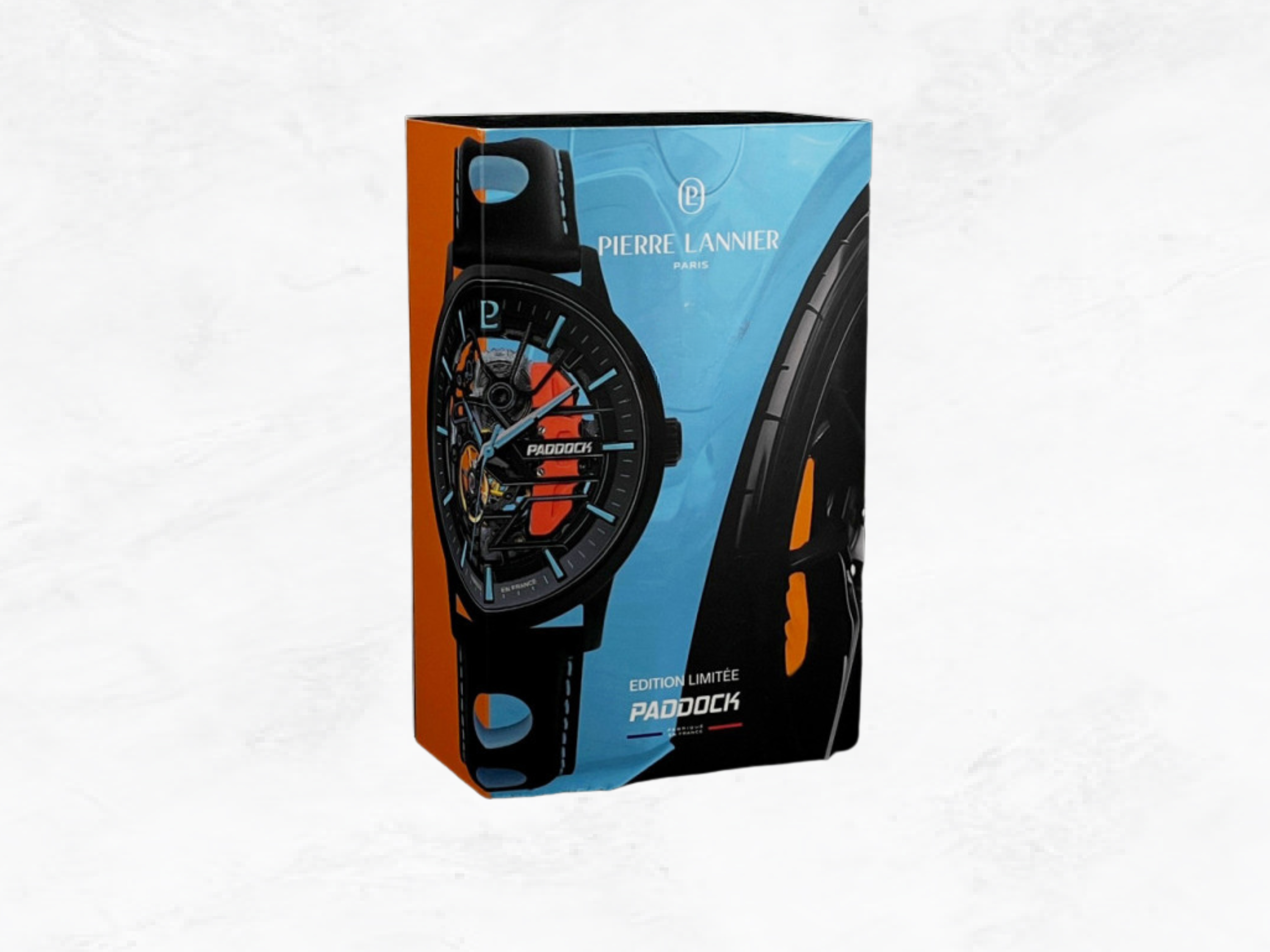 Pierre Lannier Automatic Motorsport Watch, Skeleton Dial, Double Leather Strap, Racing Collector Gift