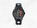 Pierre Lannier Automatic Motorsport Watch, Skeleton Dial, Double Leather Strap, Racing Collector Gift