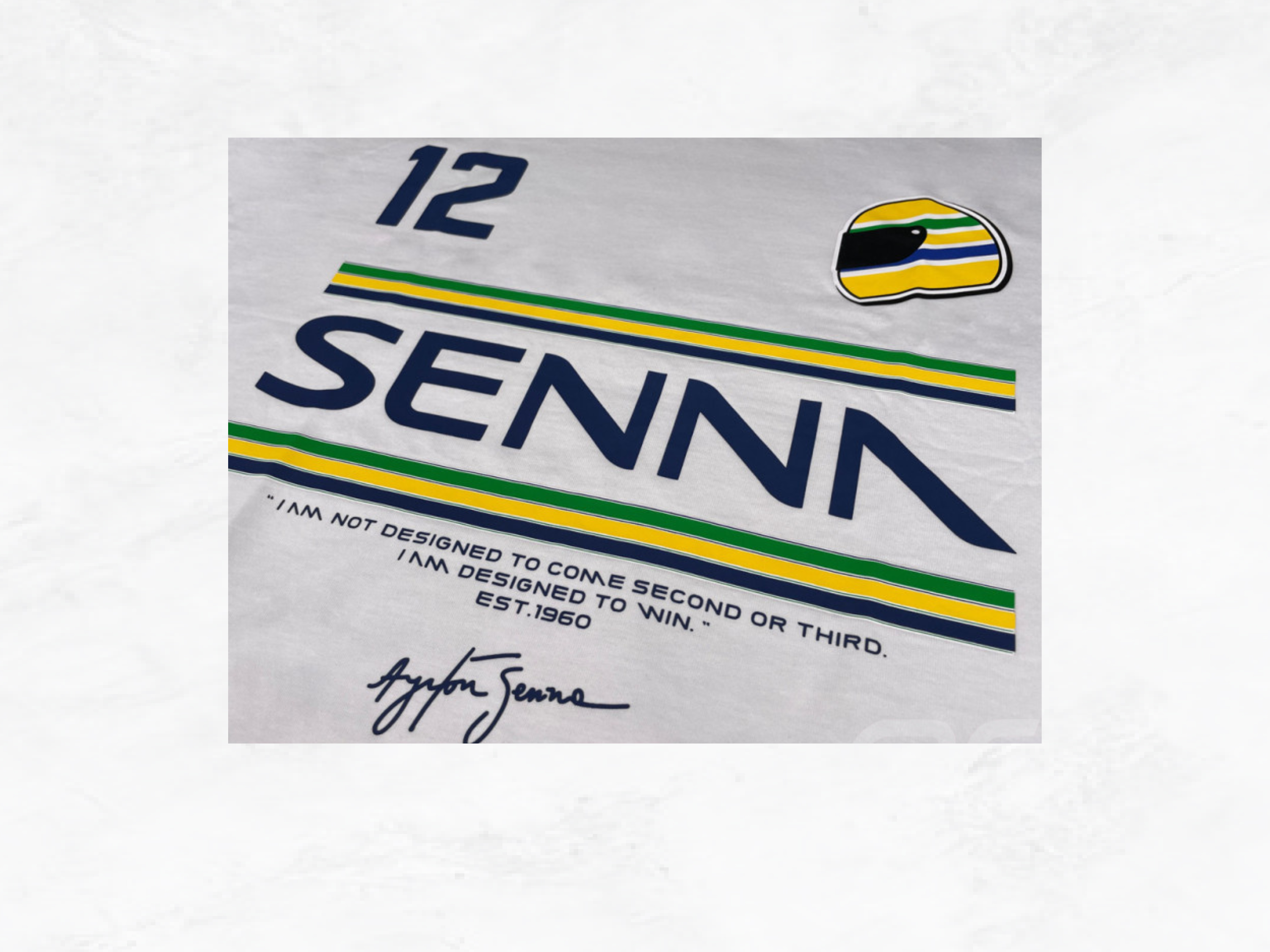 Ayrton Senna T-Shirt No.12 | F1 Legend Signature | Formula 1 Collector | Motorsport Fan Gift