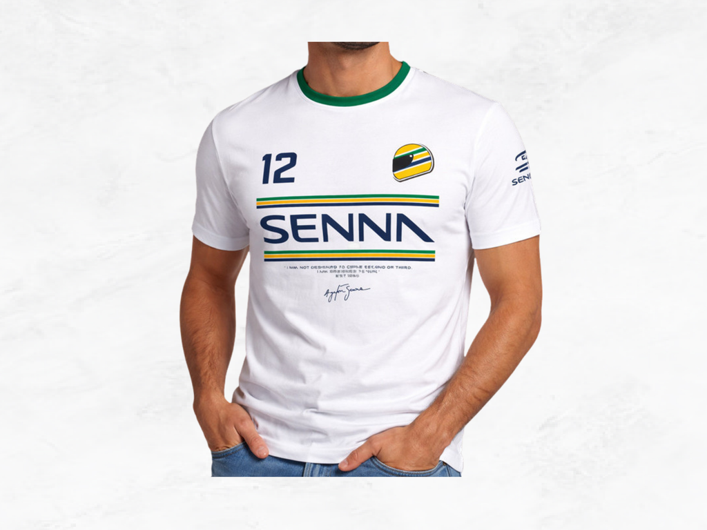 Ayrton Senna T-Shirt No.12 | F1 Legend Signature | Formula 1 Collector | Motorsport Fan Gift
